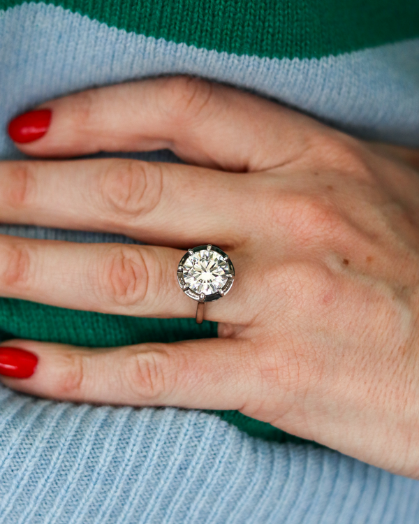 Lab Diamond Brilliant Round Cut Ring