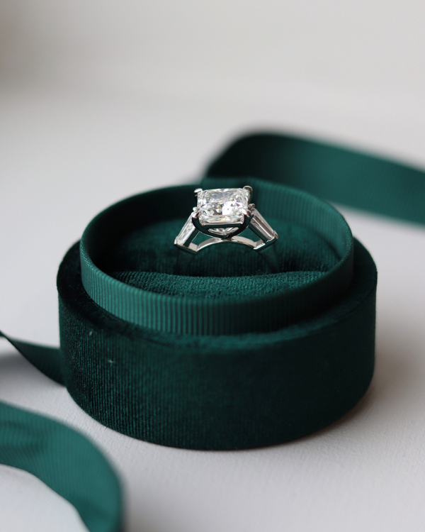 Central Princess Cut Lab Diamond
