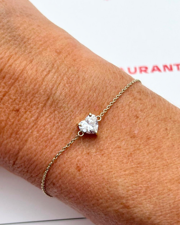 Lab Diamond Heart Bracelet