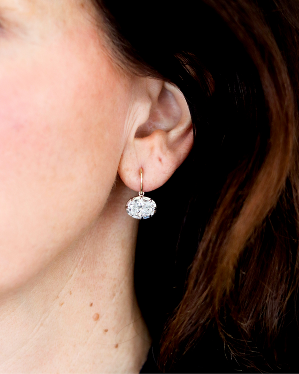 Lab Diamond Oval Stellar Earrings