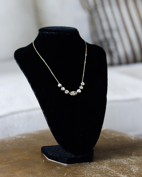 Lab Diamond Necklace with central Marquise Diamond