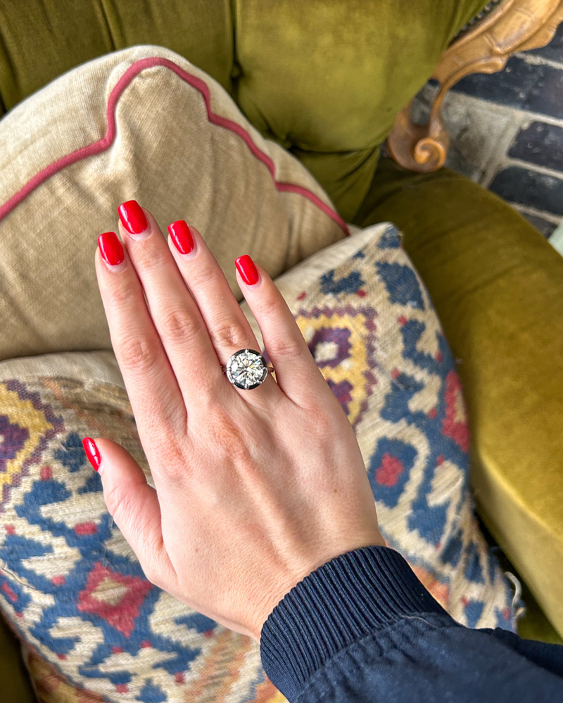 Lab Diamond Brilliant Round Cut Ring
