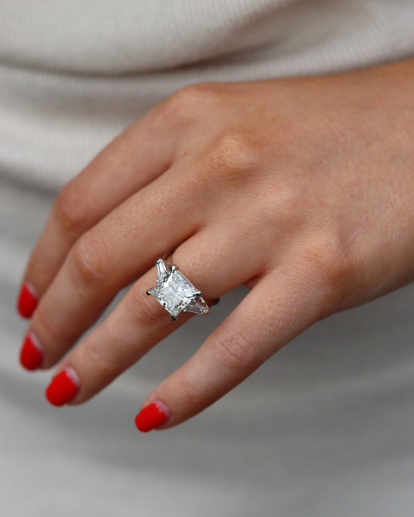 Central Princess Cut Lab Diamond