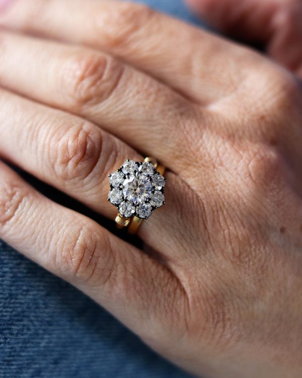 Flower Button Ring