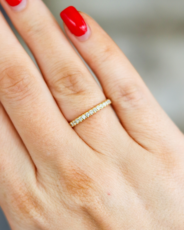 Lab Diamond Half Eternity Band
