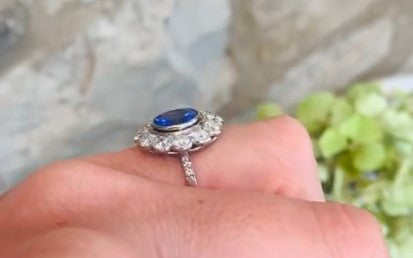 Tanzanite and Diamond target ring