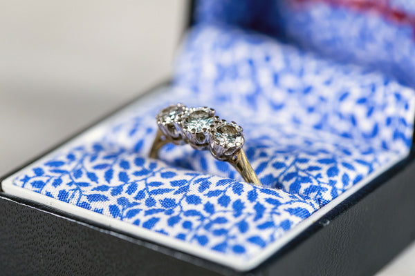 Diamond Trilogy Ring set in 18ct Yellow Gold