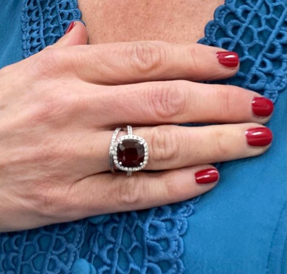 Ali & Cath - Joy. Garnet Ring.