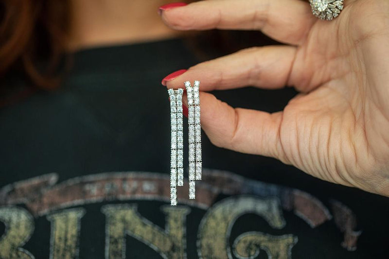 Double Dropper CZ earring